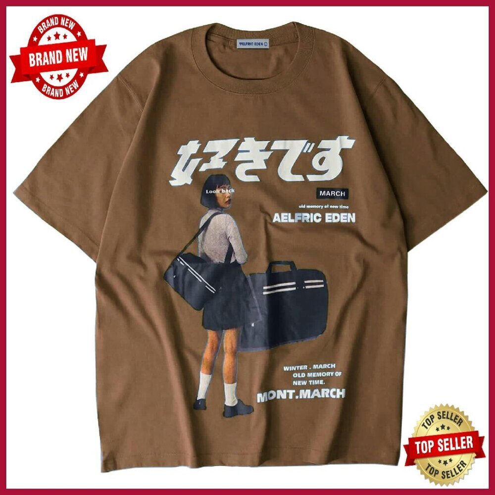Oversized Graphic Tee Unisex Japanese Streetwear Vintage 90s Style